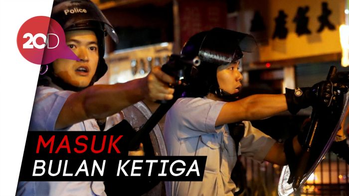 Polisi Todong Senjata ke Pendemo Hong Kong