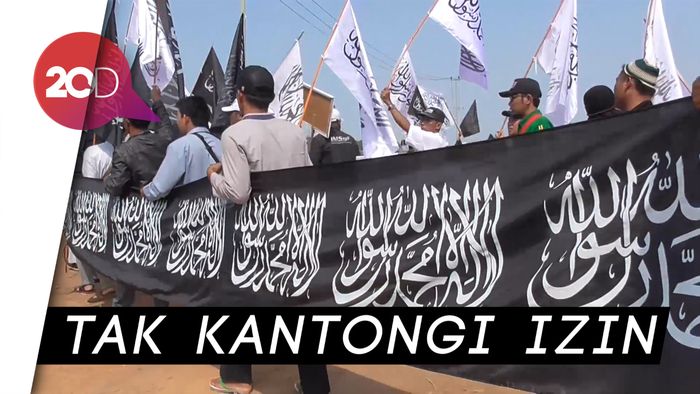 Pawai 1 Muharram Simpatisan HTI di Pangkalpinang Dibubarkan Polisi