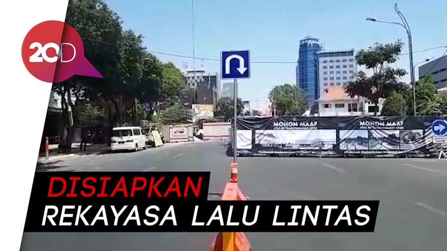 Ada Pembangunan Alun-alun, Jalan Yos Sudarso Surabaya Ditutup Sementara