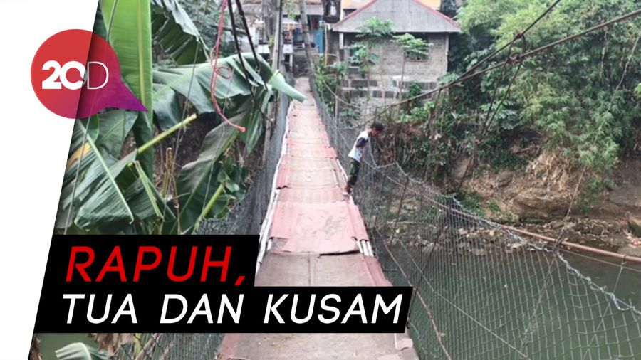Dear Pak Anies, Jembatan Gantung di Jagakarsa Kondisinya Memprihatinkan Nih!