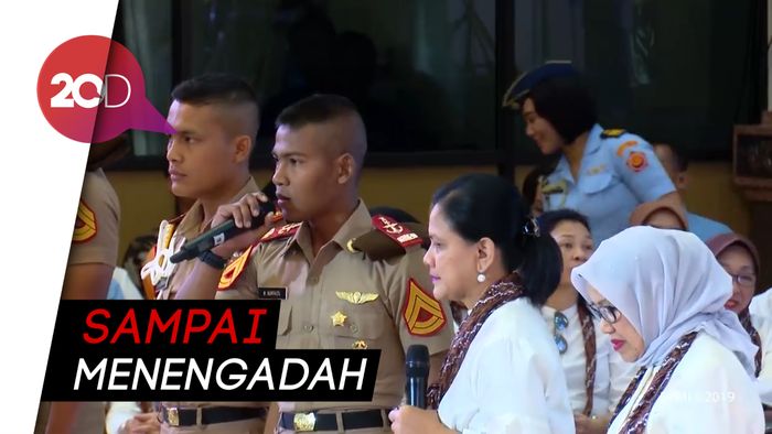 Momen Ibu Negara Tercengang Bertemu Taruna Berbadan Jangkung