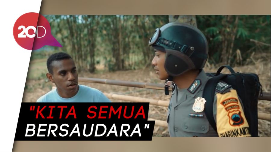Cara Unik Polres Purworejo Sampaikan Pesan Damai untuk Papua