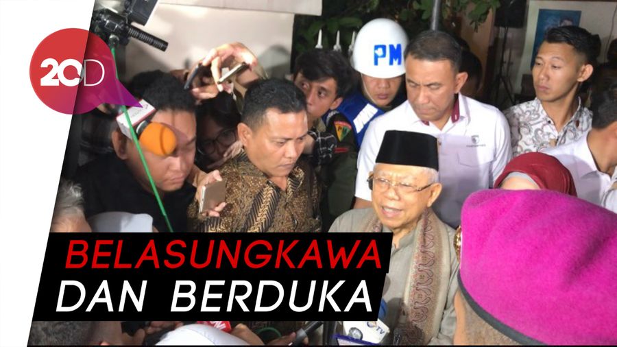 Melayat ke Kediaman Habibie, KH Maruf Amin: Dia Tokoh Besar