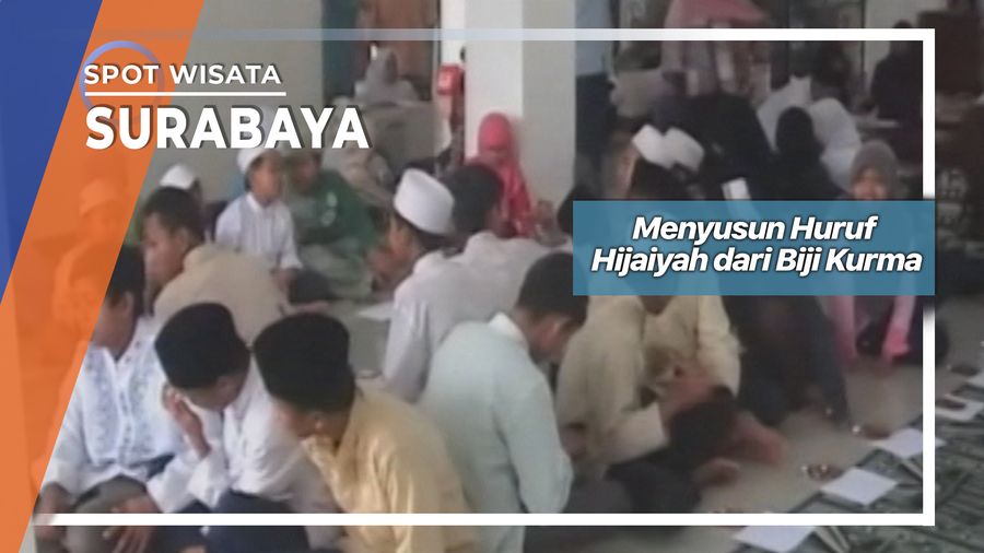 Menyusun Huruf Hijaiyah dari Biji Kurma, Surabaya 