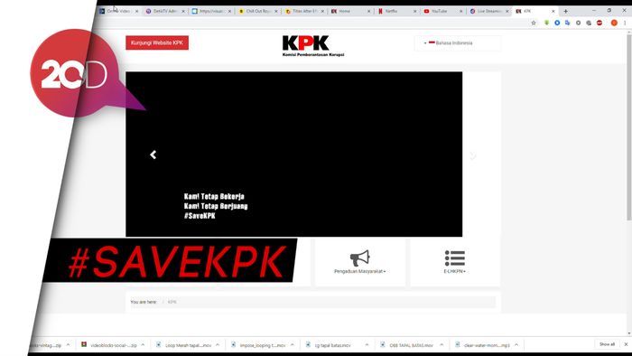 Tampilan Situs KPK Berubah Jadi Warna Hitam, Ada Apa?