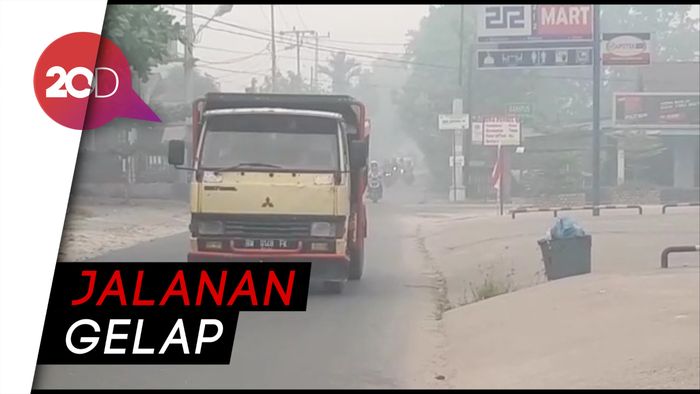 Duh! Jarak Pandang di Pekanbaru Cuma 300 Meter karena Asap