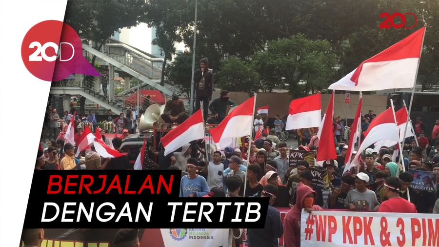 Massa Aksi di Gedung KPK Bubar dengan Tertib, Polisi Apresiasi