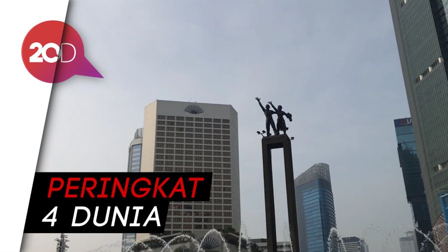 Data AirVisual Minggu Pagi, Udara Jakarta Tidak Sehat
