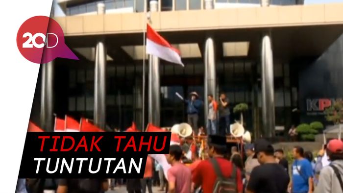 Duh! Massa di KPK Tak Tahu Alasan Mendemo KPK