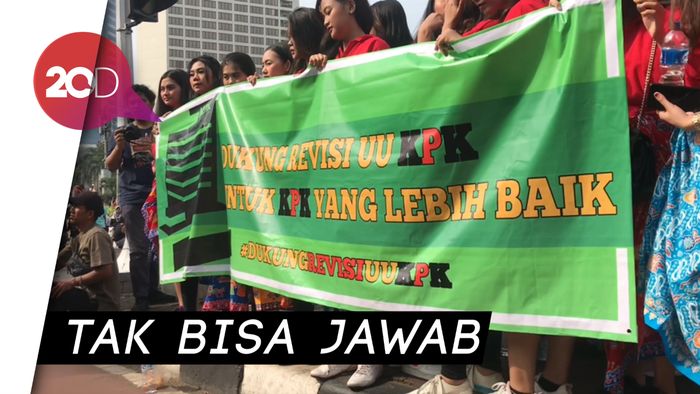 Ketika Peserta Aksi Dukung Revisi UU KPK Gagal Paham