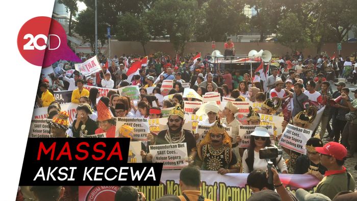 Geruduk Kantor KPK, Massa Aksi Minta Pimpinan KPK Mundur