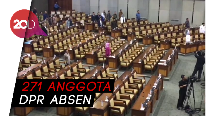Kursi Kosong Hiasi Rapat Paripurna Revisi UU KPK