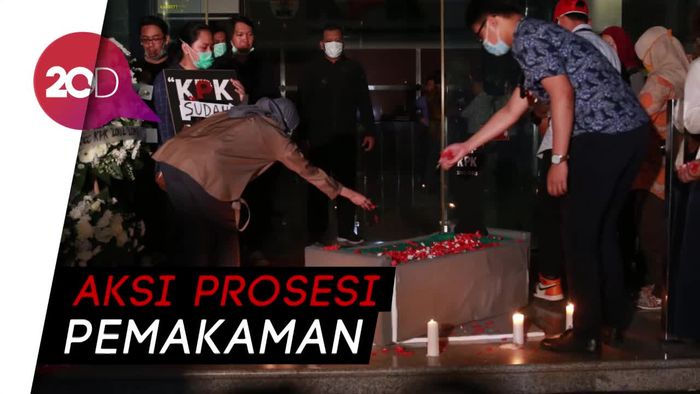 Prosesi Pemakaman KPK Mati di Gedung Merah Putih