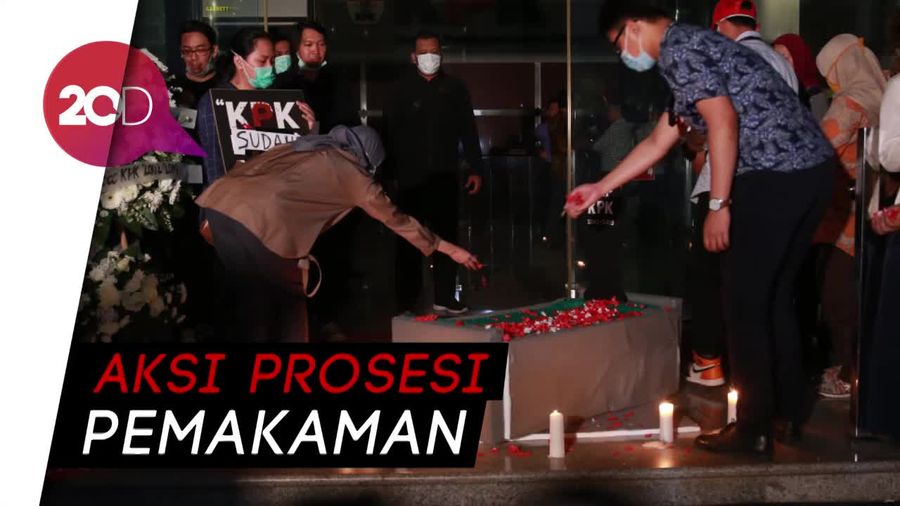 Prosesi Pemakaman KPK Mati di Gedung Merah Putih