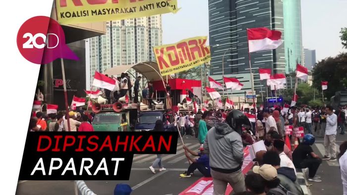 Massa Pro dan Kontra Pimpinan Baru KPK Gelar Aksi