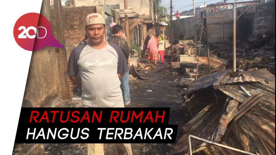 Penampakan Kebakaran di Jatinegara yang Hanguskan Ratusan Rumah