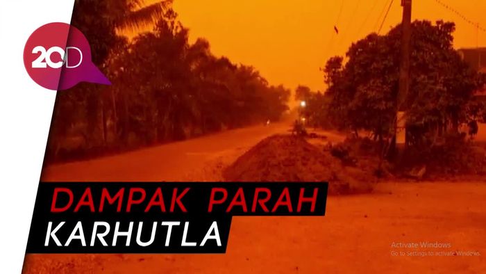 Bikin Panik! Langit Jambi Memerah Gegara Kabut Asap
