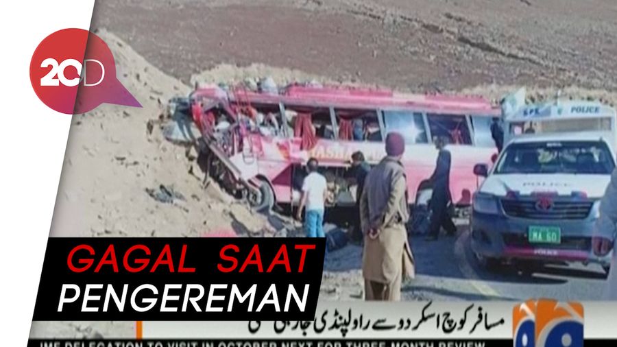 Bus di Pakistan Tabrak Bukit, 22 Orang Tewas