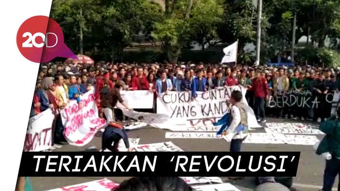 Ribuan Mahasiswa Bandung Juga Turun Jalan, Suarakan Save KPK