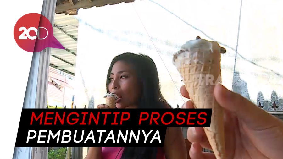 Segar! Es Krim Susu Kuda Liar Khas Sumbawa