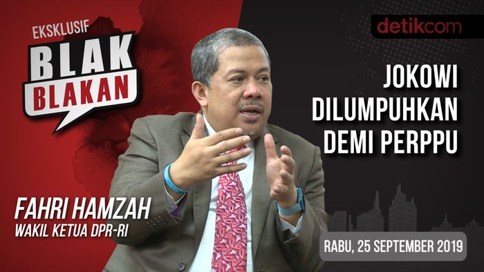 Tonton Blak-blakan Fahri Hamzah: Jokowi Dilumpuhkan demi Perppu