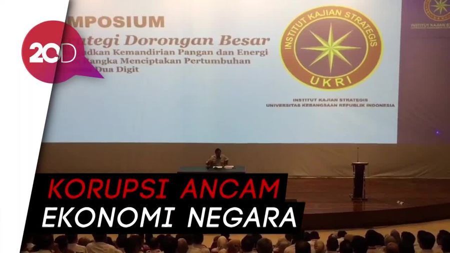 Prabowo: Mungkin Korupsi Menurun, Makannya Dilakukan Revisi UU KPK