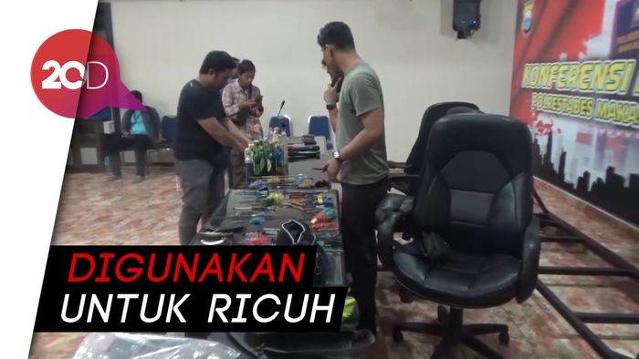 Bawa Sajam, 4 Pelajar Aksi Demo di Makassar Jadi Tersangka