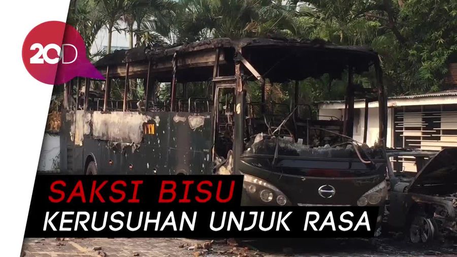 Penampakan Pos Polisi Palmerah yang Amburadul Usai Dibakar Massa