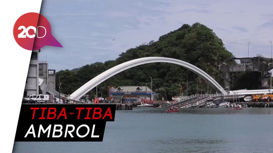 Jembatan di Taiwan Ambruk, 20 Luka-luka