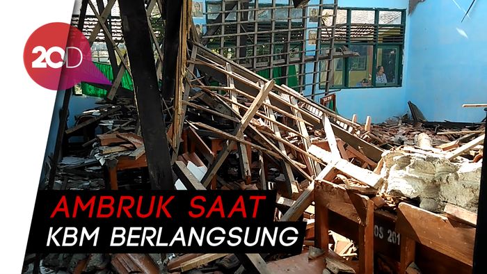 Ruang Kelas SMPN 2 Plumbon Cirebon Ambruk, Siswa Luka-luka