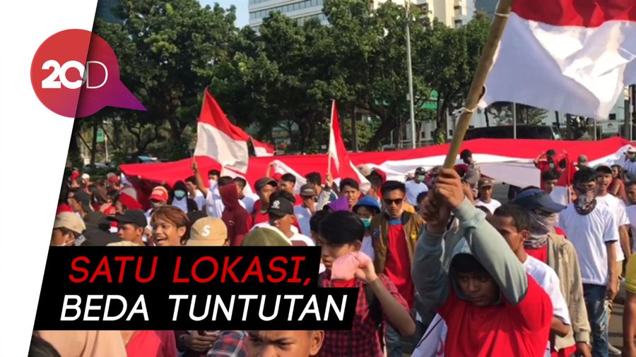 Saat Massa Pro dan Kontra Perppu KPK Demo Bareng 