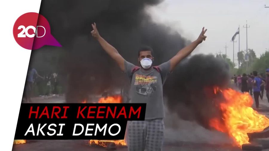 Militer Irak Bubarkan Pendemo dengan Tembakan