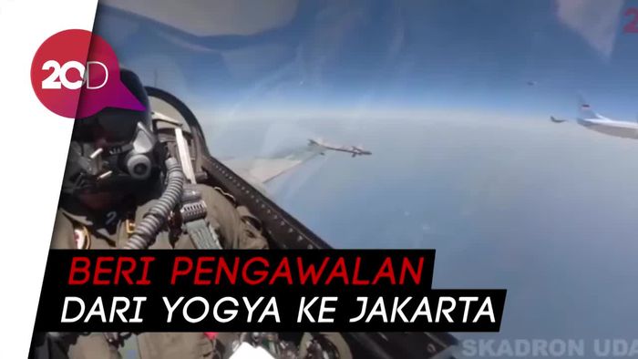 Merinding! Dari Langit, TNI AU Beri Penghormatan ke JK Jelang Purnatugas
