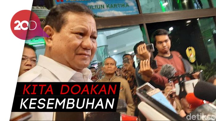 Jenguk Wiranto, Prabowo: Alhamdulillah Kondisinya Stabil