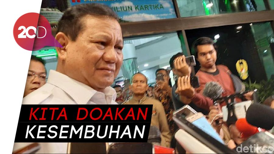 Jenguk Wiranto, Prabowo: Alhamdulillah Kondisinya Stabil