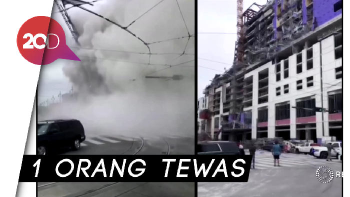 Detik-detik Proyek Hotel Hard Rock di New Orleans Runtuh