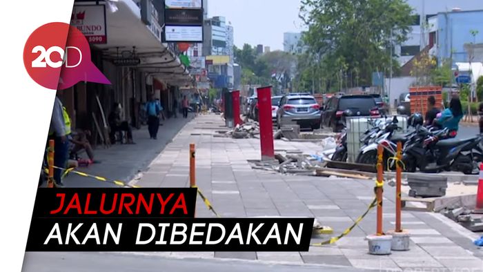 Revitalisasi Trotoar di Jakarta Untuk Pejalan Kaki dan PKL