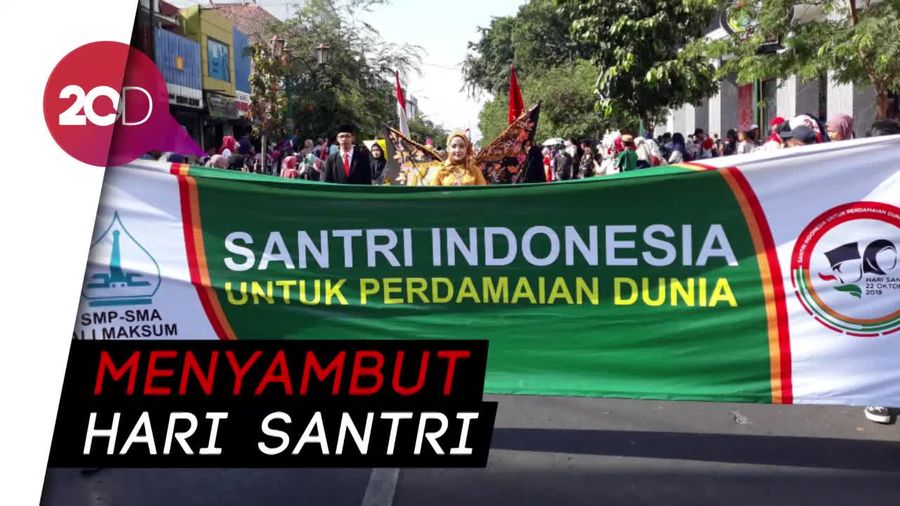 Meriahnya Pawai Grebeg Santri 2019 di Yogyakarta