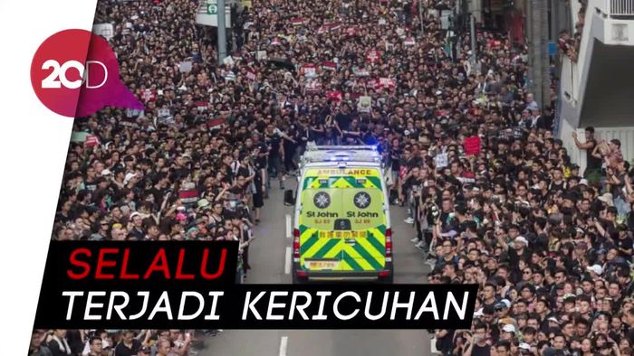 Aksi Massa Pro-demokrasi Lumpuhkan Hong Kong