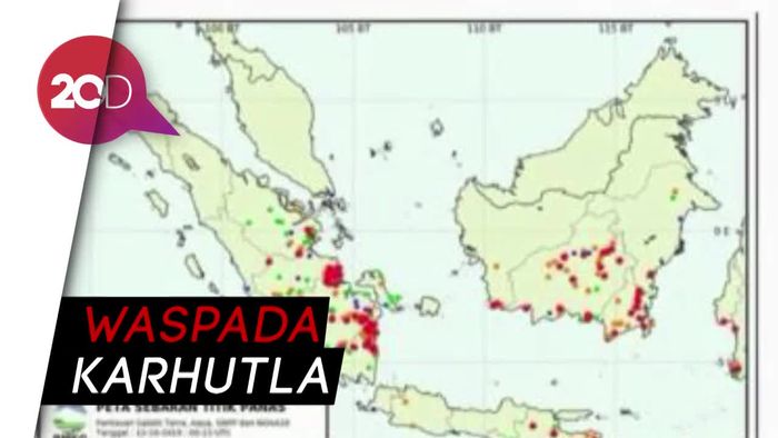 Ribuan Titik Panas Terdeteksi di Sumatera dan Kalimantan