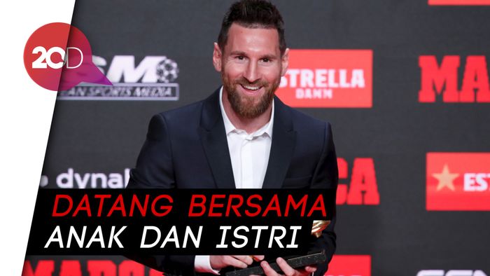 Kalahkan Kylian Mbappe, Messi Raih Sepatu Emas ke-6 Kali