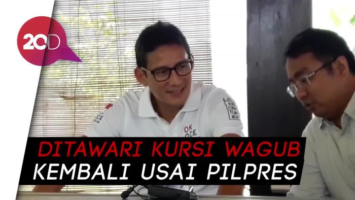 Cerita Sandiaga Berkali-kali Ditawari Kursi Wagub DKI oleh Prabowo