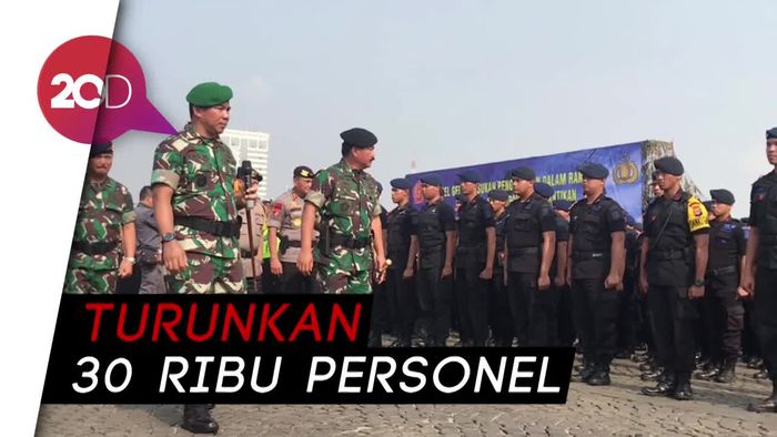 Jelang Pelantikan Presiden, TNI-Polri Gelar Apel Bersama