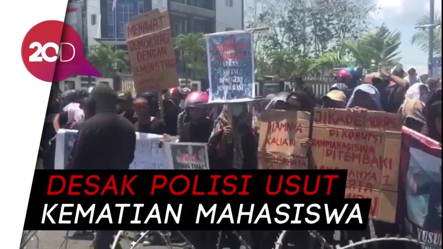 Demo Tuntut Penuntasan Kasus Randy-Yusuf di Kendari Berujung Bentrok