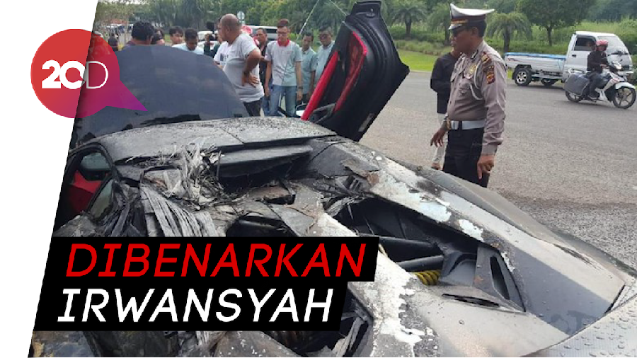 Lamborghini Batman Raffi Ahmad Terbakar di Sentul