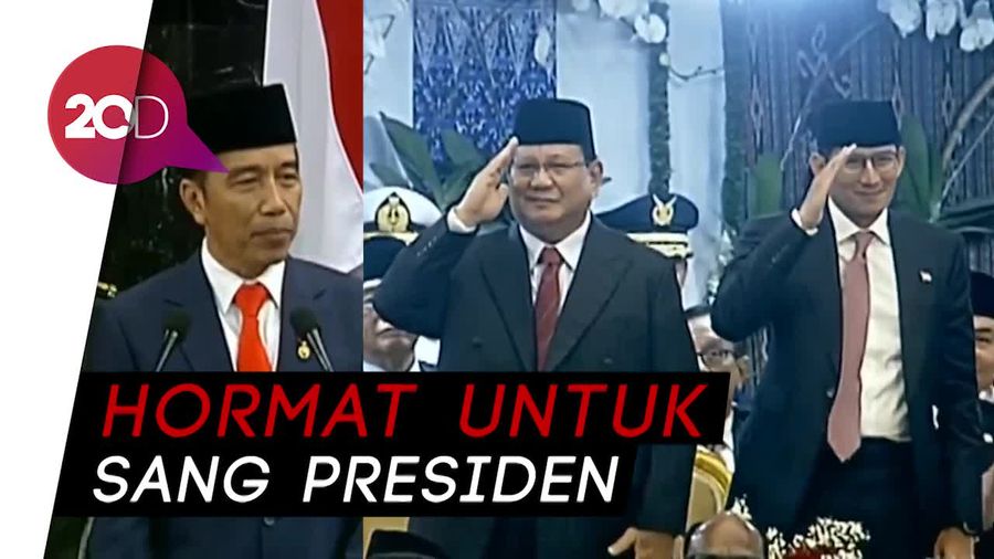 Hormat Prabowo-Sandi Kala Disebut Sahabat Baik oleh Jokowi