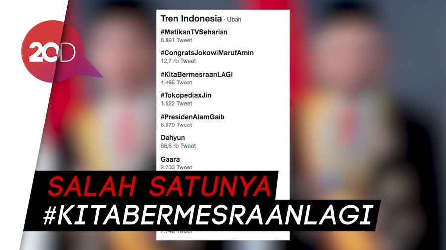 Jelang Pelantikan Presiden, Aneka Tagar Ramaikan Twitter