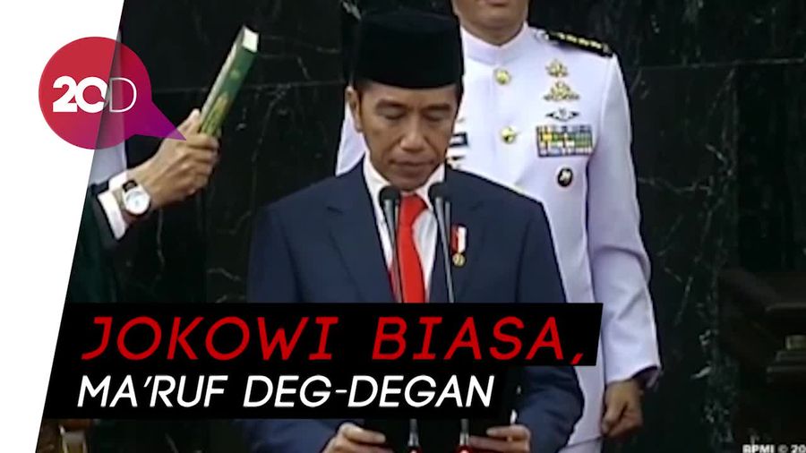 Beda Perasaan Jokowi dan Maruf Amin di Momen Pelantikan