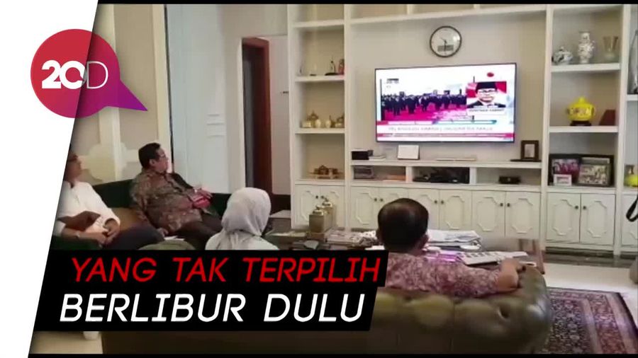 JK Menyaksikan Pengumuman Menteri Jokowi-Amin