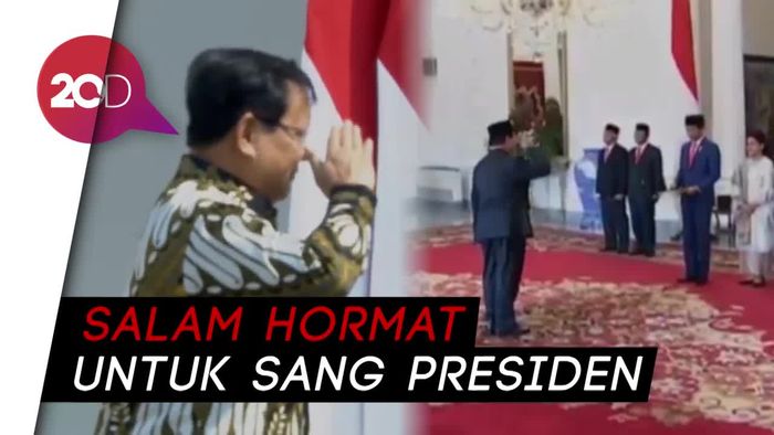 Salam Hormat Menteri Pertahanan Prabowo untuk Jokowi